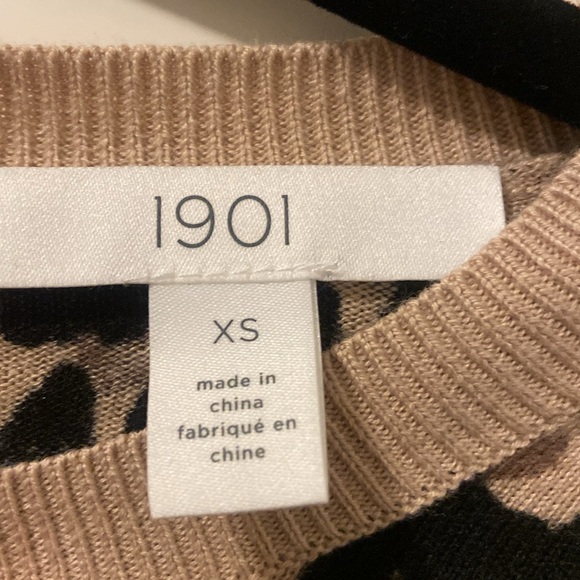 3/4 sleeve length sweater - leopard print - Picture 3 of 6